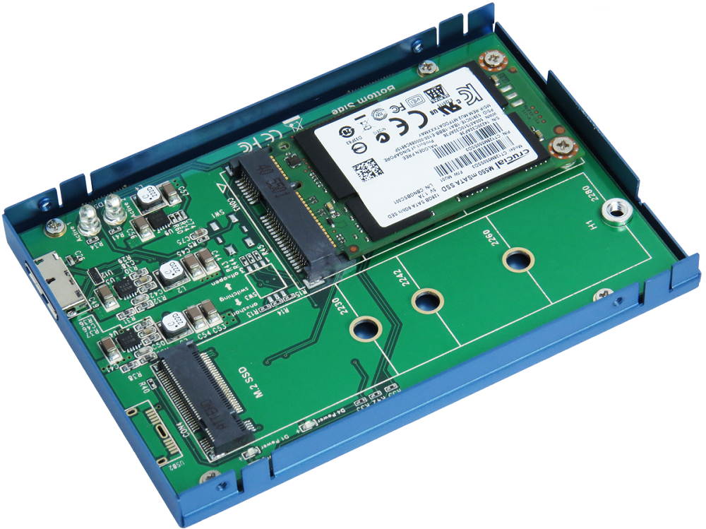 Innocard USB 3.1 / 10Gbps micro B type to M.2 SSD & mSATA SSD Convertor with 2.5" Enclosure 
(M.2 & mSATA SSD  simultaneous)