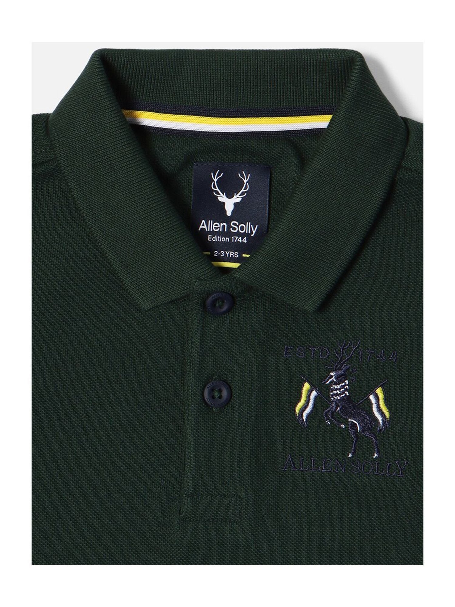 Allen Solly Junior Yellow Logo Print Polo T-Shirt