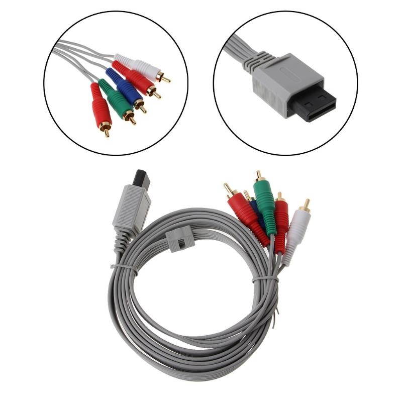 1.8m Component 1080P HDTV AV Audio 5RCA Adapter Cable Cord Wire For Nintendo Wii Console