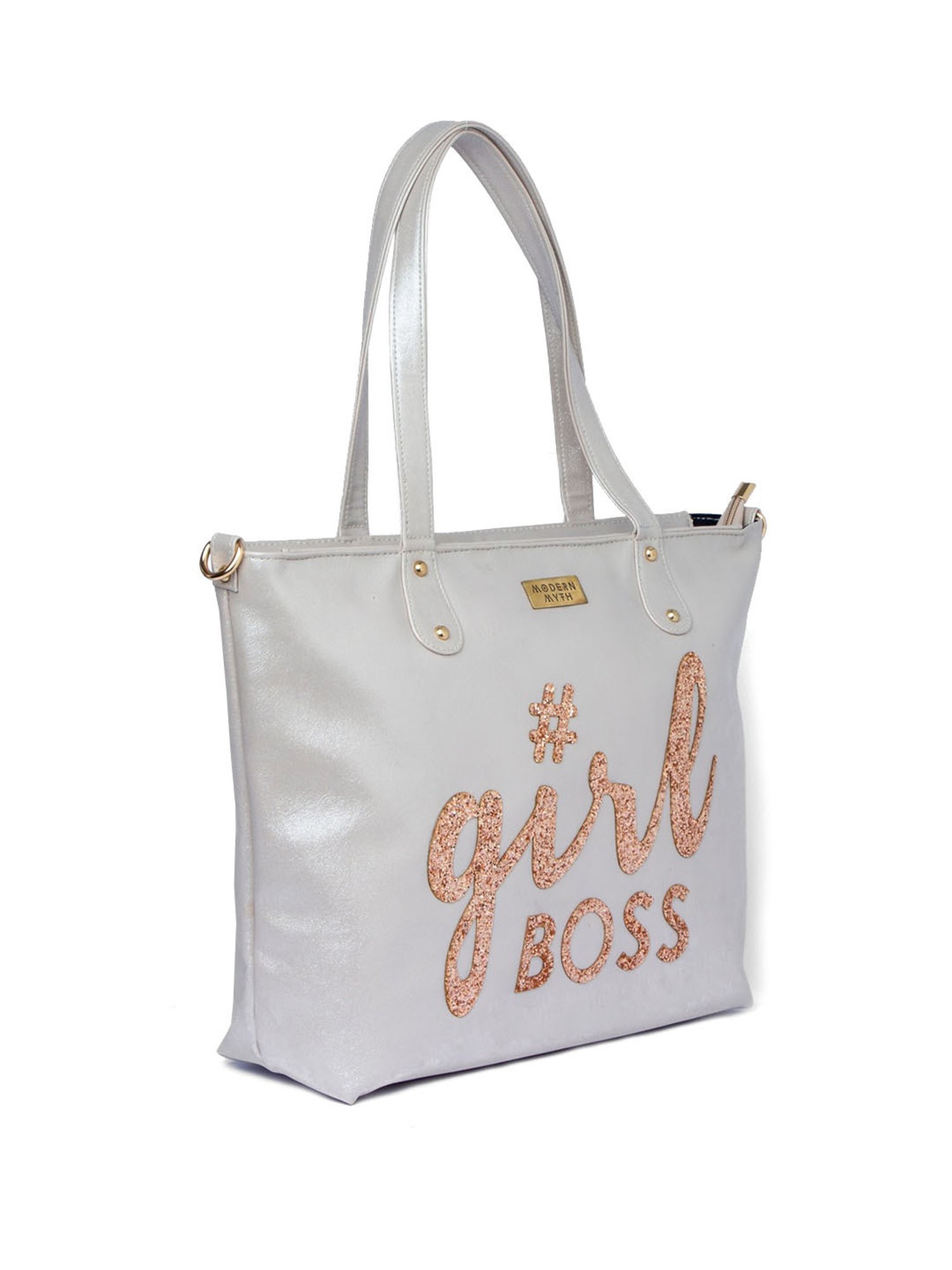 Modern Myth Silver Large Tote Bag