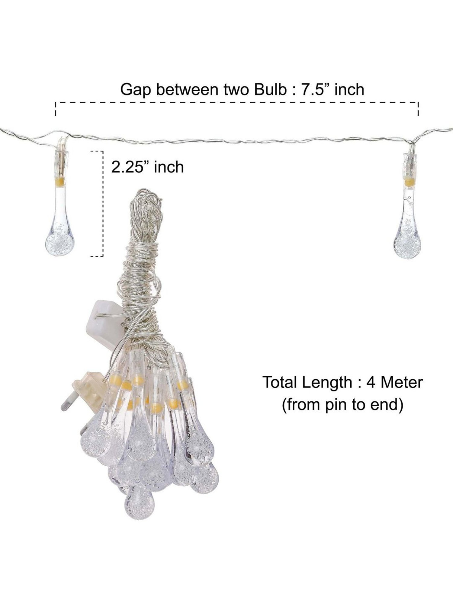 eCraftIndia Bubble Tube Steady, Blinking Color Changing LED Fairy String Lights