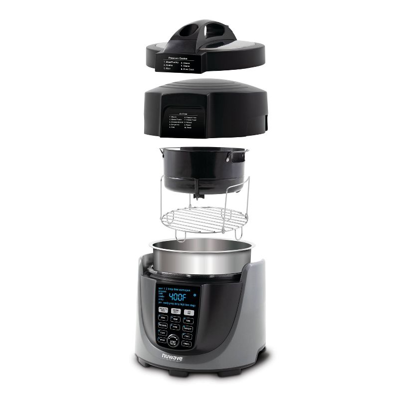 NuWave Duet 6qt Pressure Cooker and Air Fryer - Black