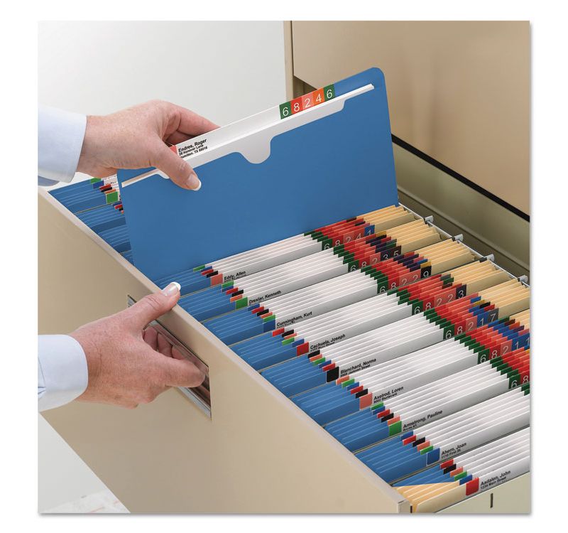 Smead Colored File Jackets with Reinforced Double-Ply Tab Letter 11 Pt Blue 50/Box 75562
