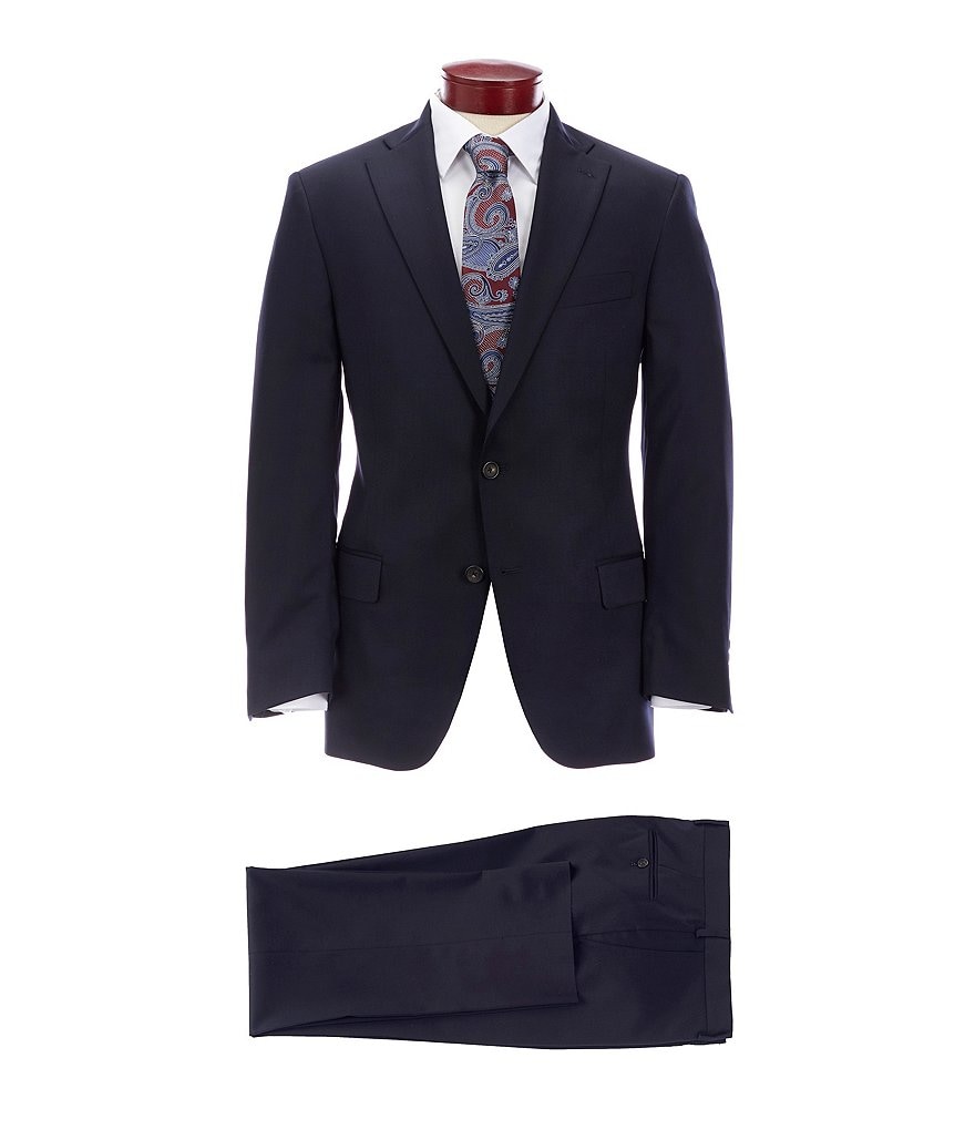 Cremieux Classic Fit Pleated Pant Solid Wool Suit