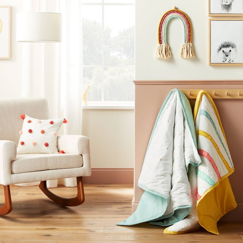 Touched by Nature Baby Organic Cotton Muslin Tranquility Blanket, Blue Elephant, One Size