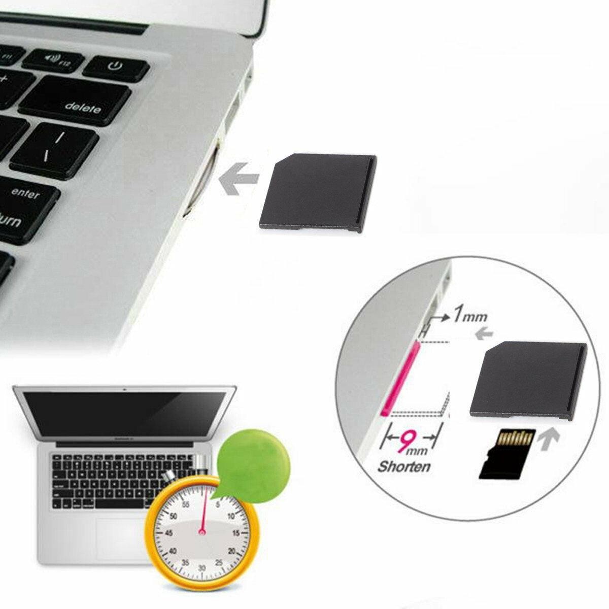 Micro SD / Micro SDHC / Micro SDXC / TF to SD Card Kit Mini Adapter Black for Macbook Air / Pro 2009-2014 Extra Storage