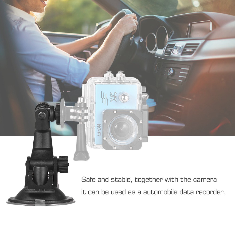 Action Camera Accessories Car Suction Cup Mount + Tripod Adapter for GoPro hero 7/6/5/4 SJCAM /YI