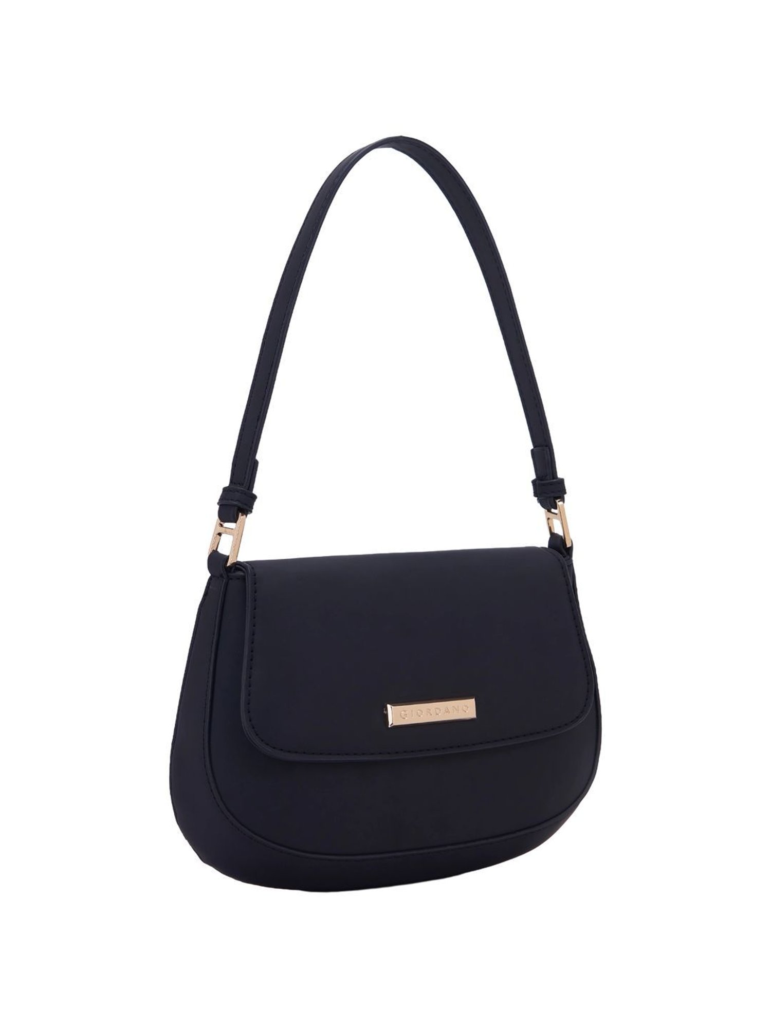 Giordano Black Solid Medium Shoulder Handbag