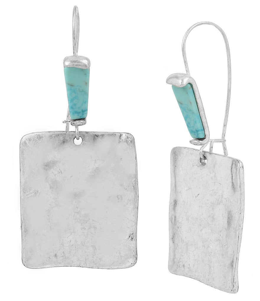 Robert Lee Morris Soho Mosaic Sculptural Square Drop Earrings