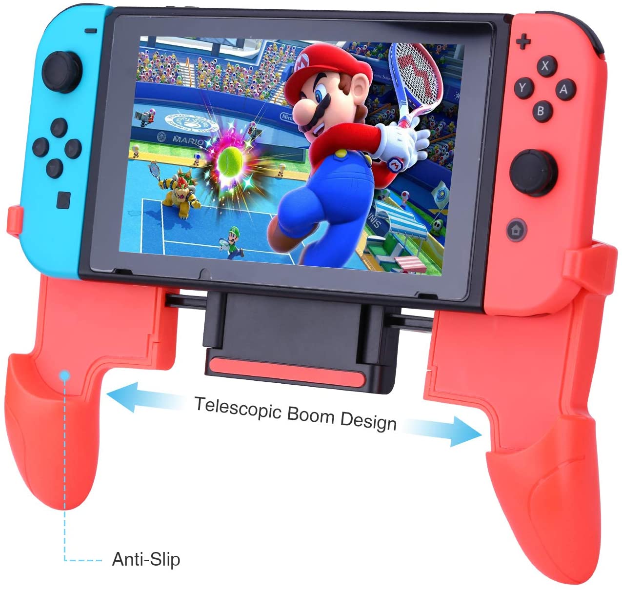 Nintendo Switch Grip Stand, AISITIN Joy-Con Grips for Switch Controller,Comfort Switch Hand Grip Handle Kit with Game Card Slots,6 Thumb Grips for Nintendo Switch Accessories 4in1