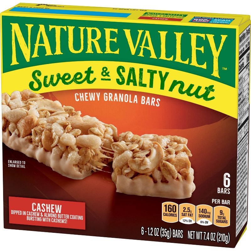 Nature Valley Sweet & Salty Nut Cashews Granola Bars - 6ct