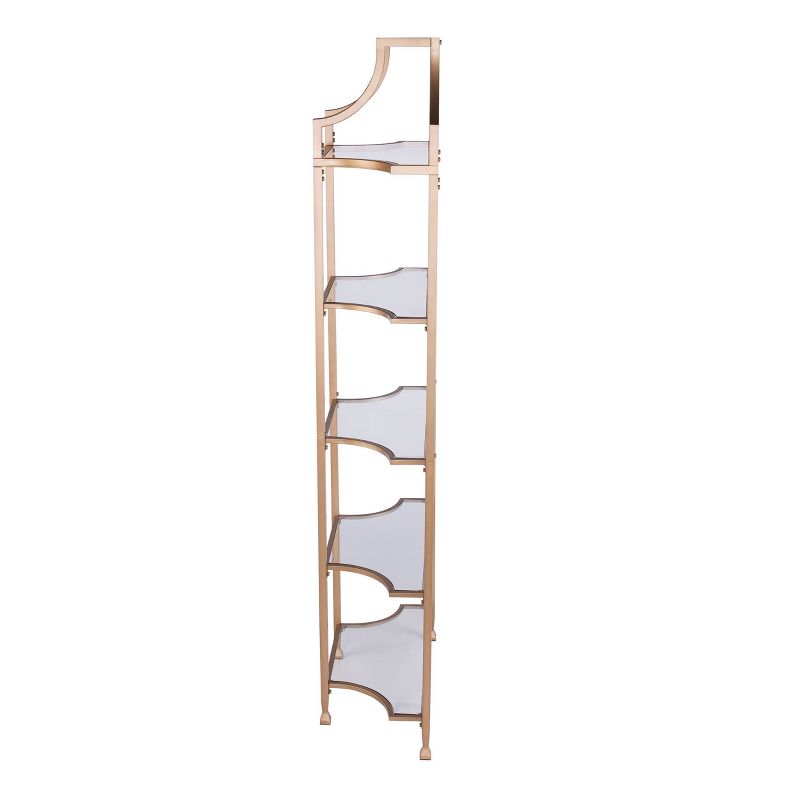 84.5" Pinechi Tall Etagere Gold - Aiden Lane
