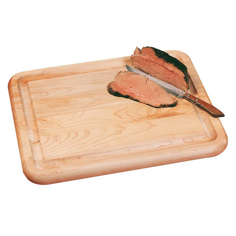 Wood Reversible Carver Cutting Board in Birch Brown-Pemberly Row