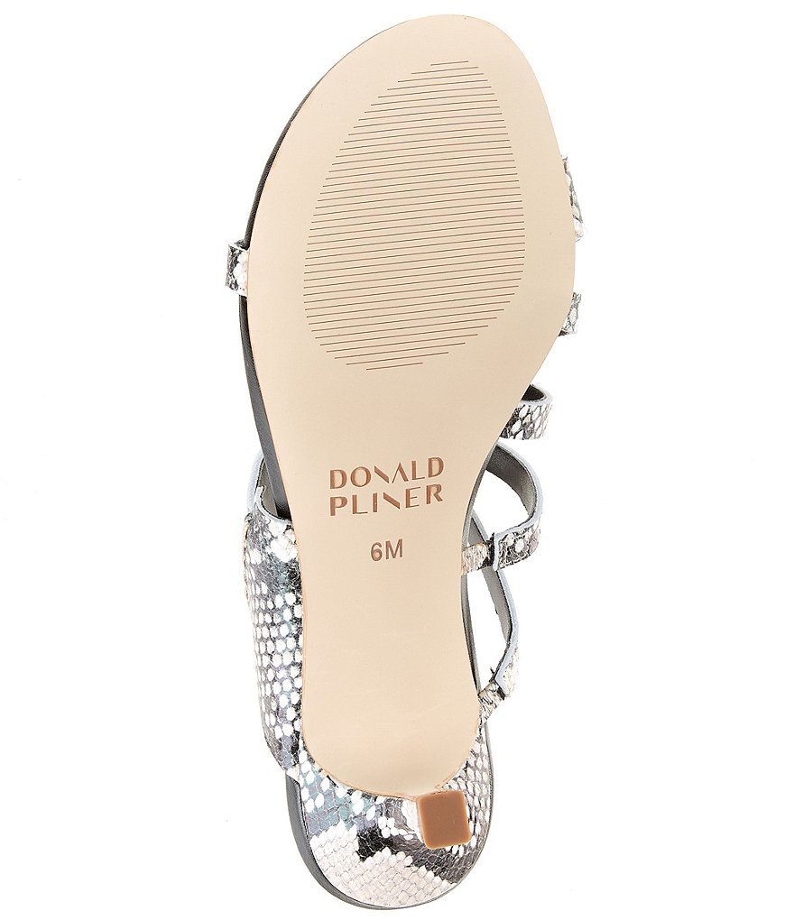 Donald Pliner Kalise Snake Print Leather Toe Ring Slide Dress Sandals