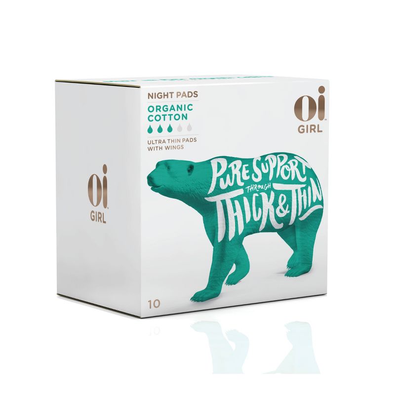 Oi Girl Organic Cotton Ultra Thin Pads with Wings (Day & Night) - 2pk