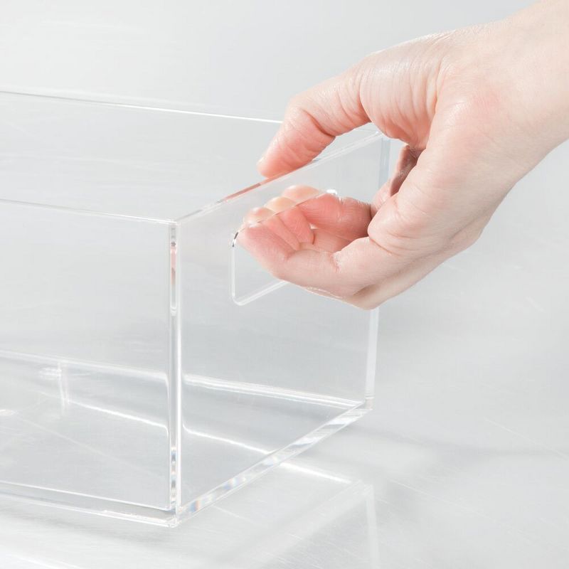 Lakeside Large Clear Plastic Storage Bins for the Kitchen and Home - Set of 3