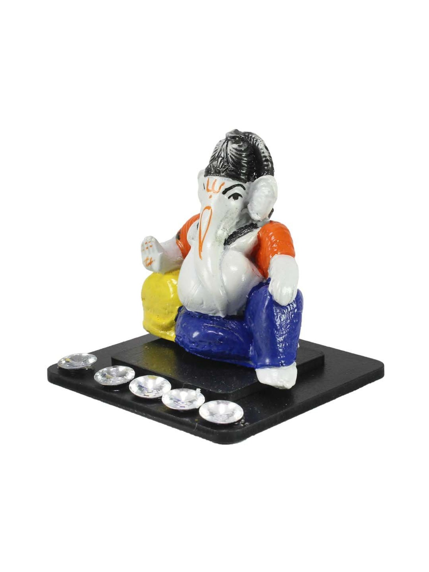 eCraftIndia Decorative Lord Ganesha Showpiece for Car Dashboard, Home Temple and Office Desks