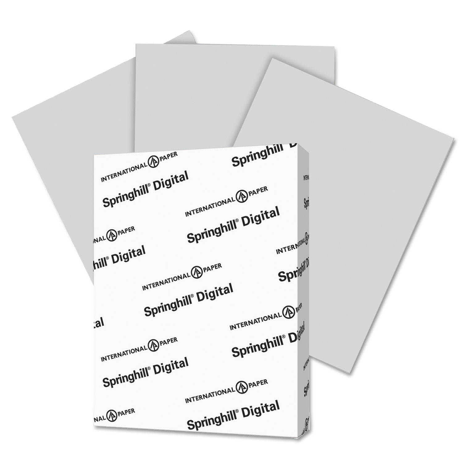 Springhill Digital Vellum Bristol Color Cover 110 lb 8 1/2 x 11 Gray 250 Sheets