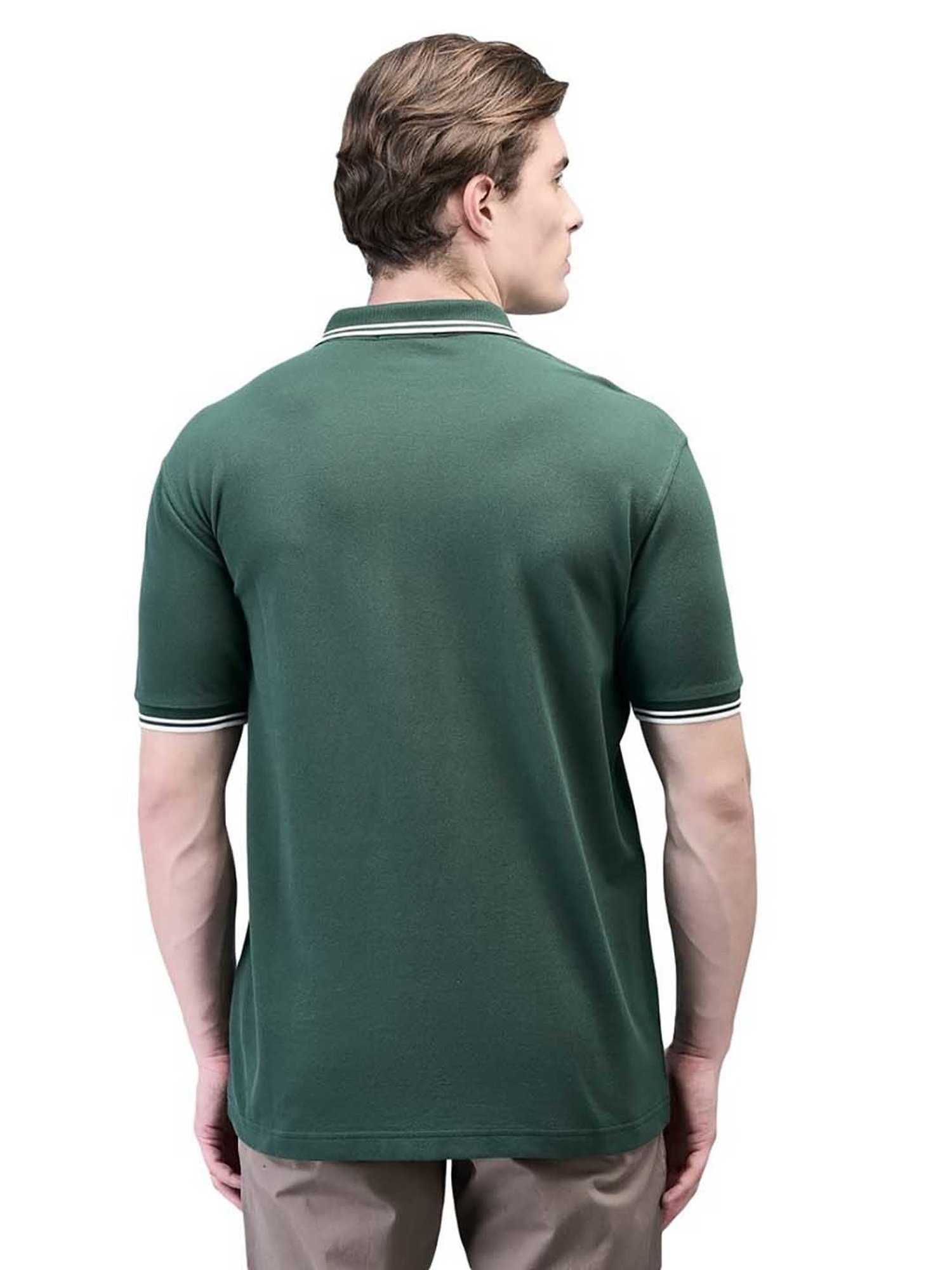 Woodland Green Regular Fit Polo T-Shirt