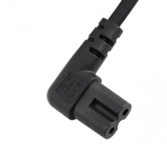 CHENYANG  Europe 2pin Male to 90 Degree Right Angled IEC 320 C7 Power Supply Cord cable 1M