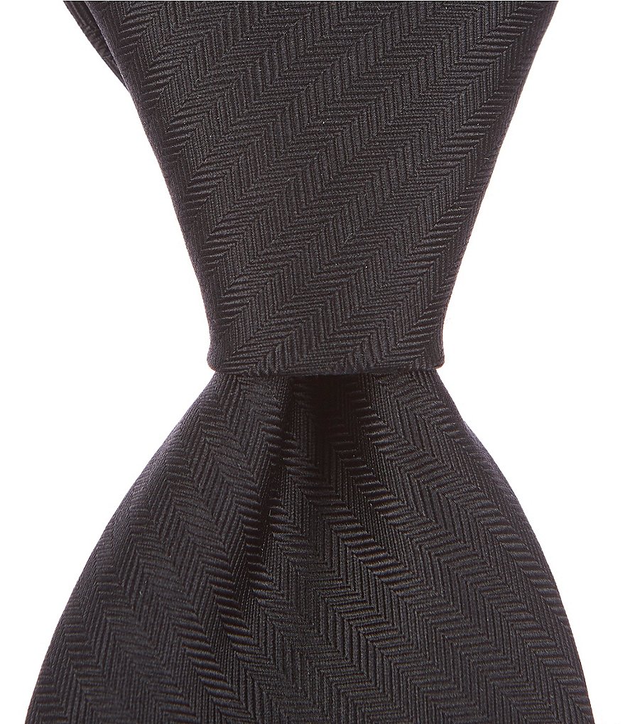 Roundtree & Yorke Big & Tall Carlisle Stripe Traditional 3 3/8#double; Silk Tie