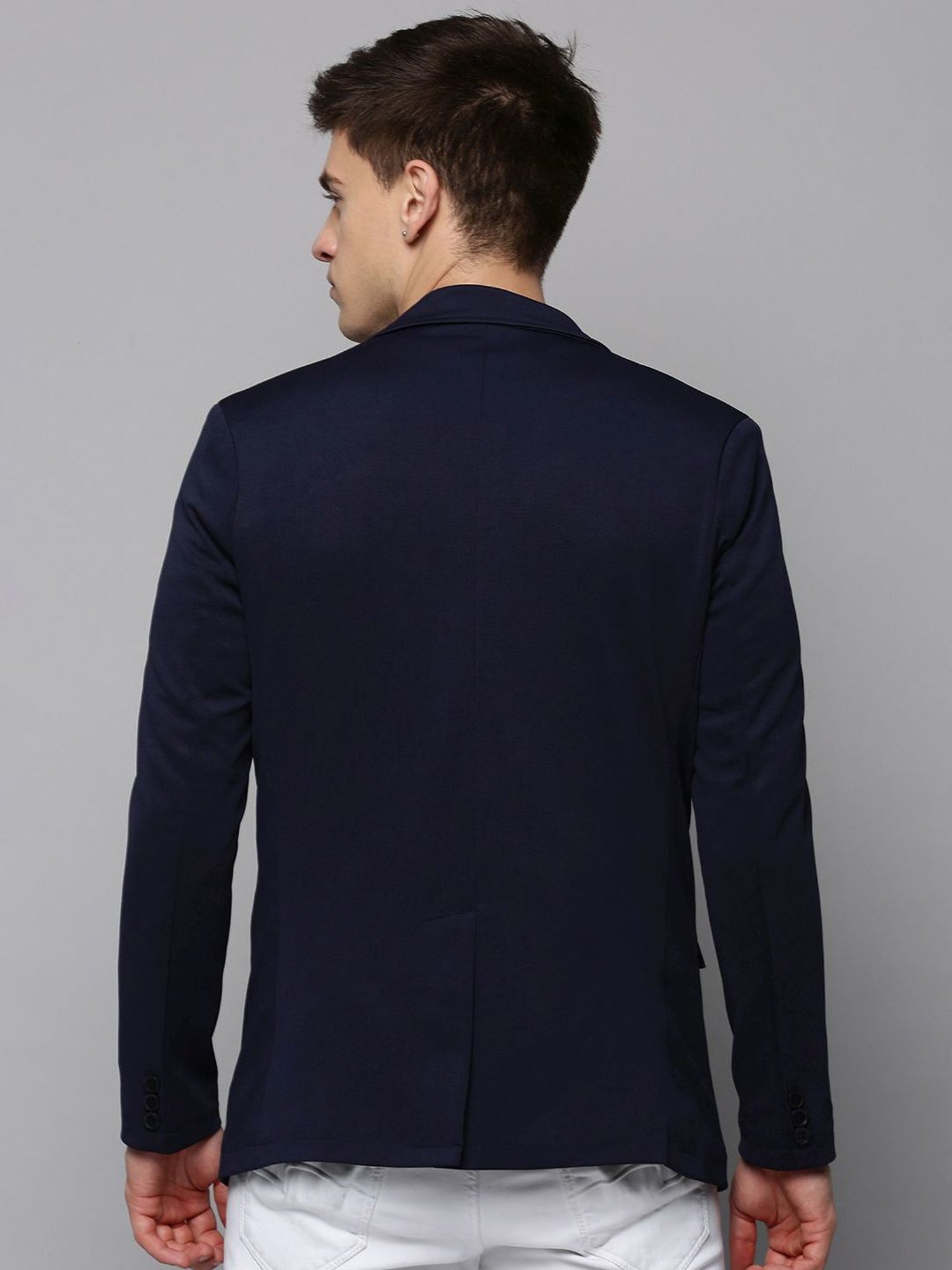 Louis Philippe Light Blue Regular Fit Blazer