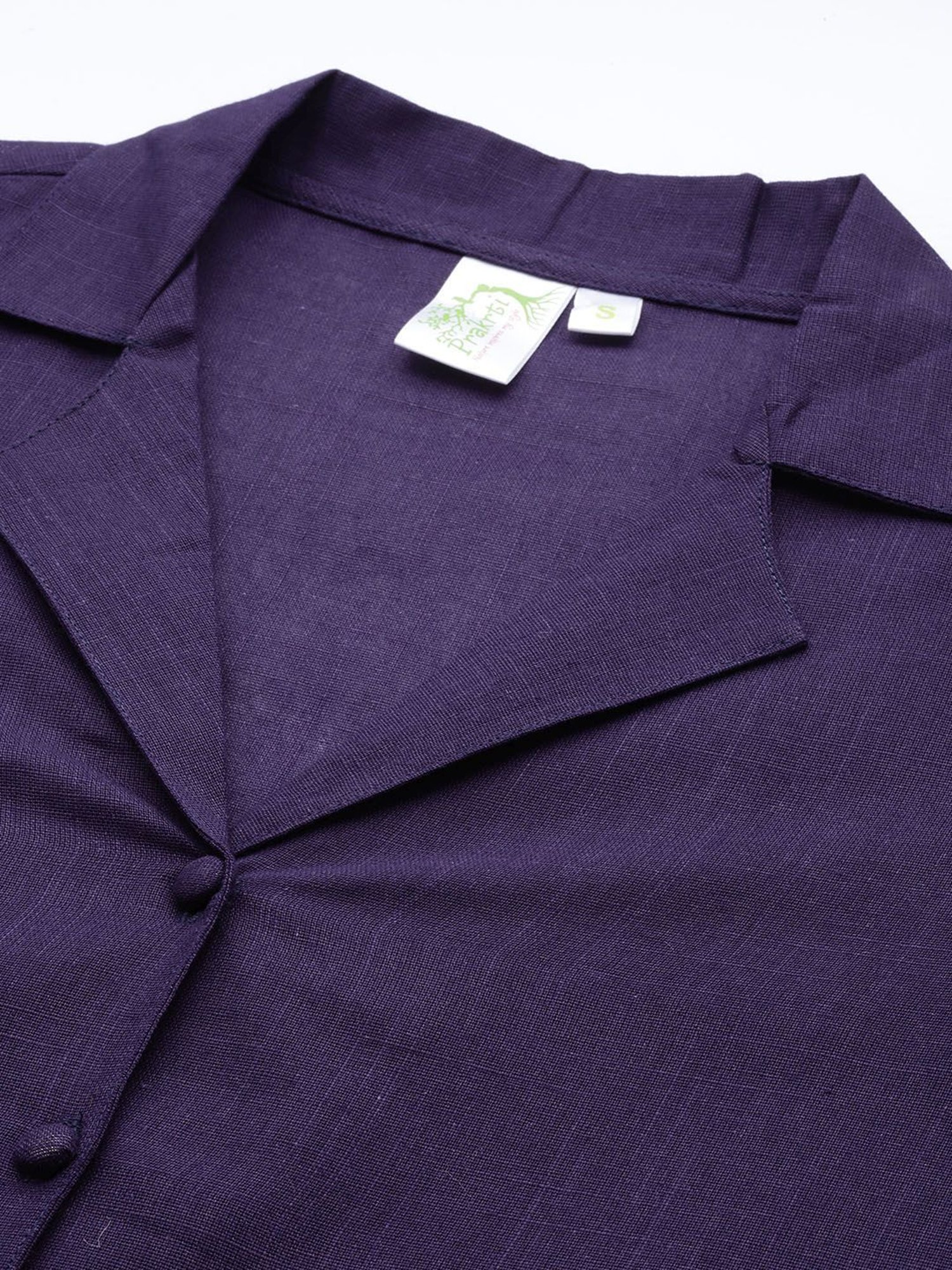 Prakrti Blue Shirt Collar Top Shorts Set