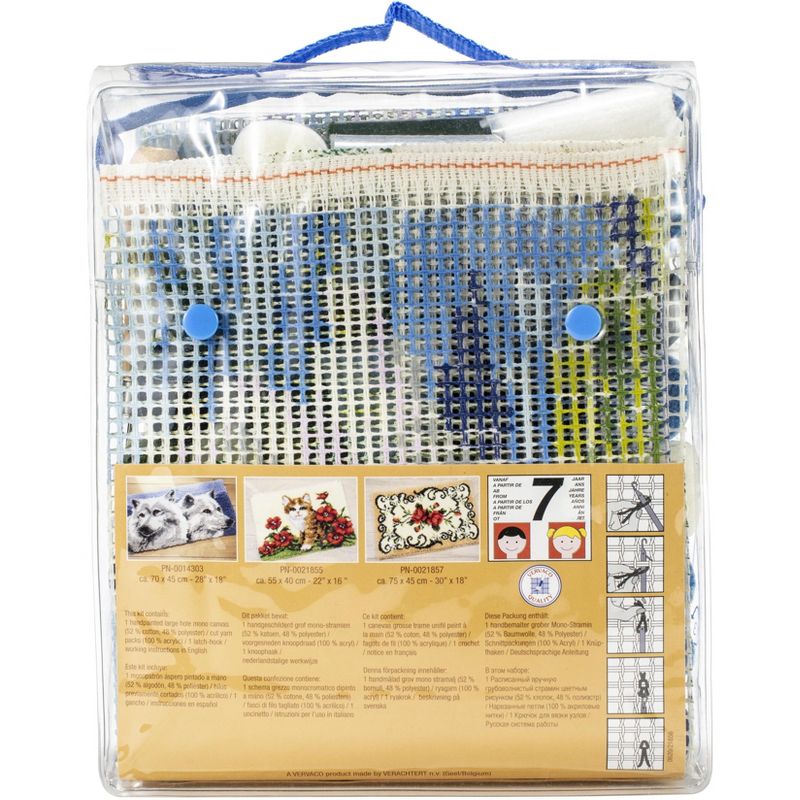 Vervaco Latch Hook Rug Kit 22"X16"-Elegant Swans