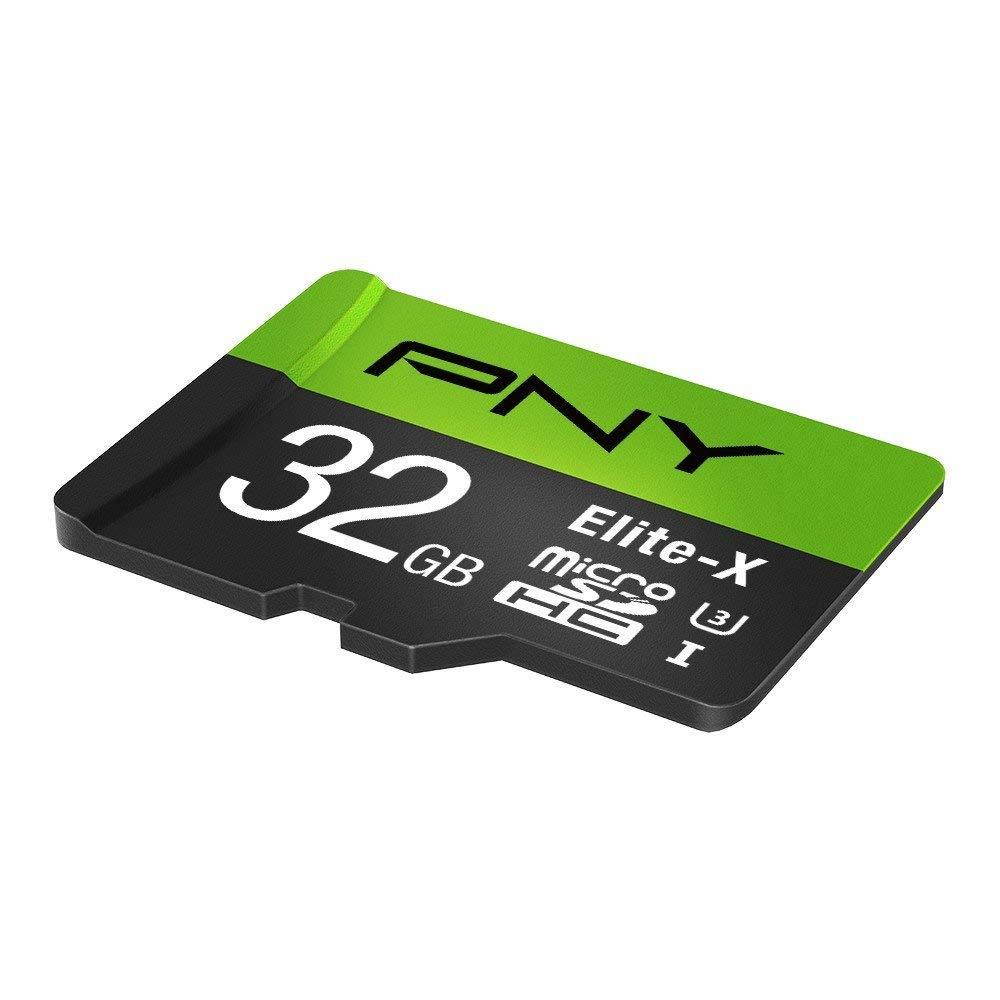 PNY Elite-X 32GB microSDHC Card with Adapter-UHS-I, U3 - up to 90MB/sec (P-SDU32U390EX-GE)