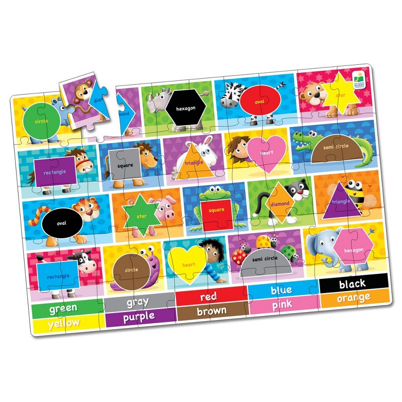 The Learning Journey Jumbo Floor Puzzles Colors and Shapes 50 pcs