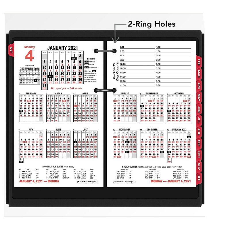 AT-A-GLANCE 2021 7.38 x 4.5 Desk Calendar Refill, White E7125021