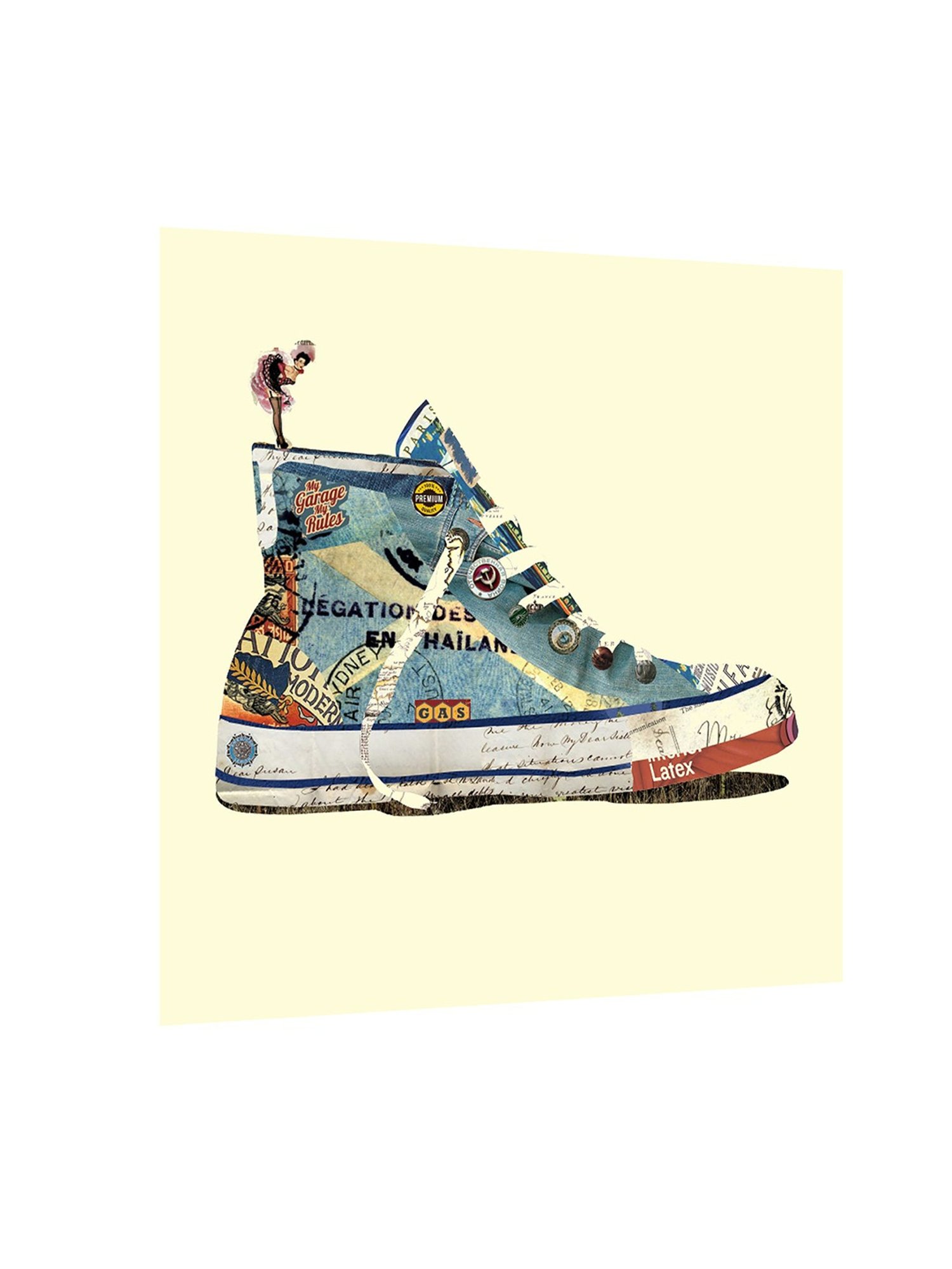 Art Street High Tops & High Fashion Sneaker Printed Multicolor Engineered Wood Wall Art