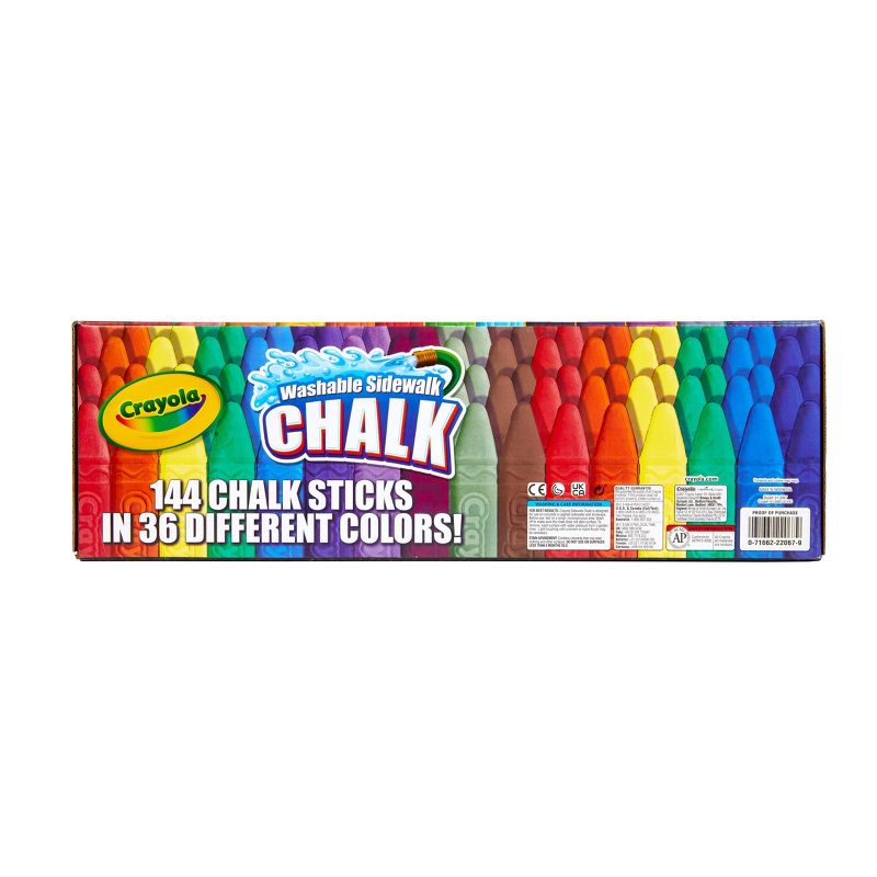 Crayola 144ct Washable Sidewalk Chalk