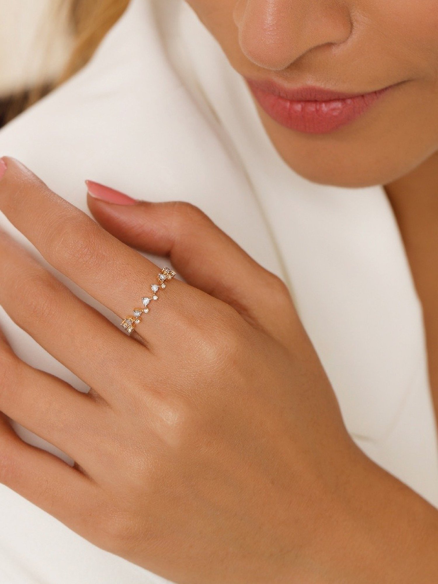 Mia by Tanishq Cascading Brilliance 18k Ring