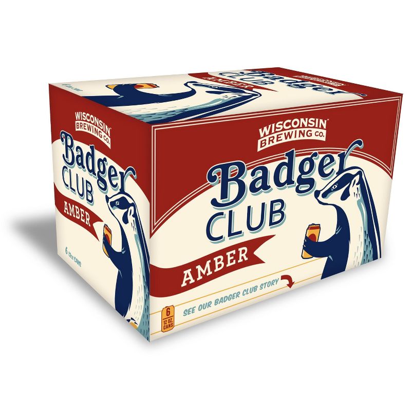 Wisconsin Badger Club Amber Ale Beer - 6pk/12 fl oz Bottles