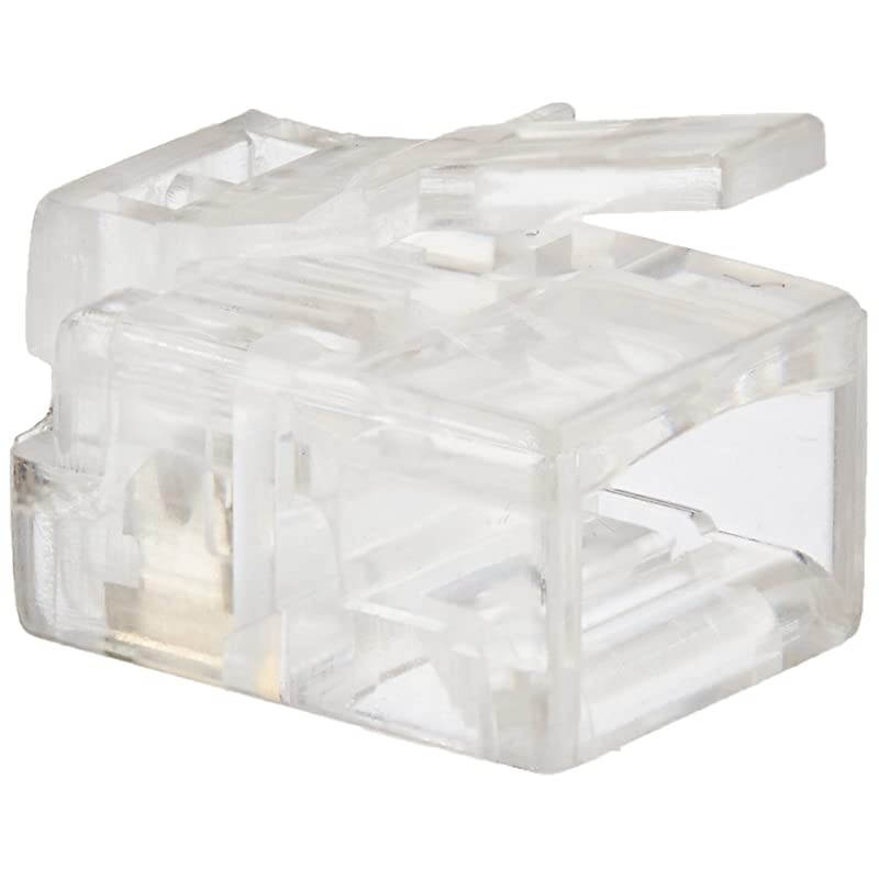 RJ11 6P4C Plug Round Stranded 50-Piece/Bag (107315)