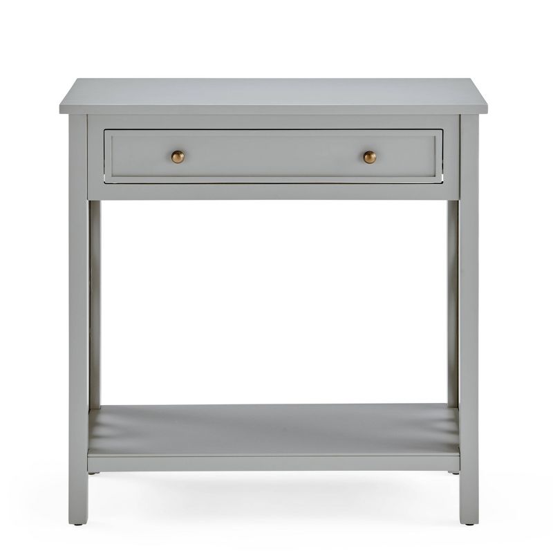 32" Middlebury Wood Console Table with Drawer and Shelf Gray - Alaterre Furniture