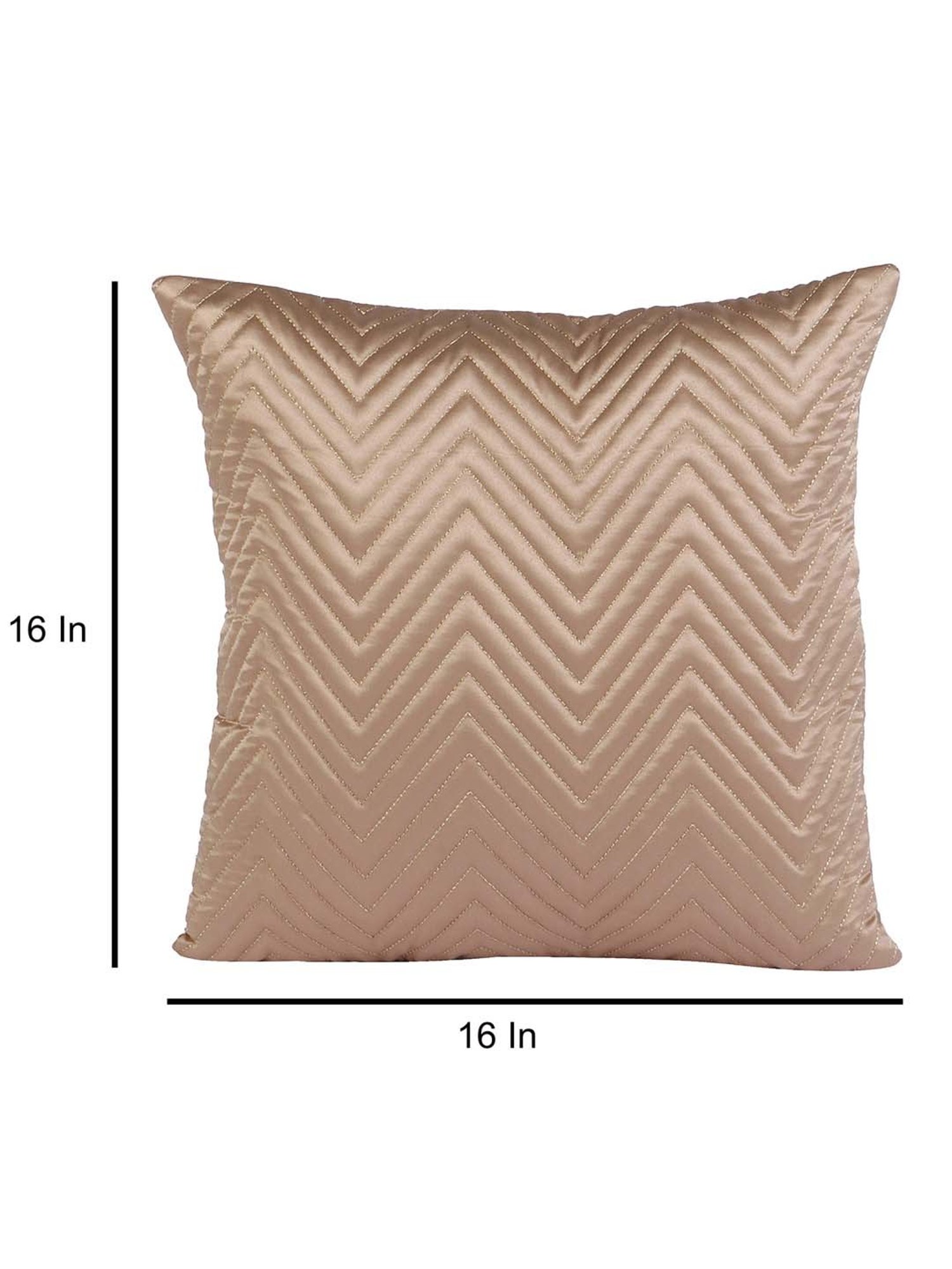 MFD HOME Furnishing Beige Satin Cushion Cover - Set of 5