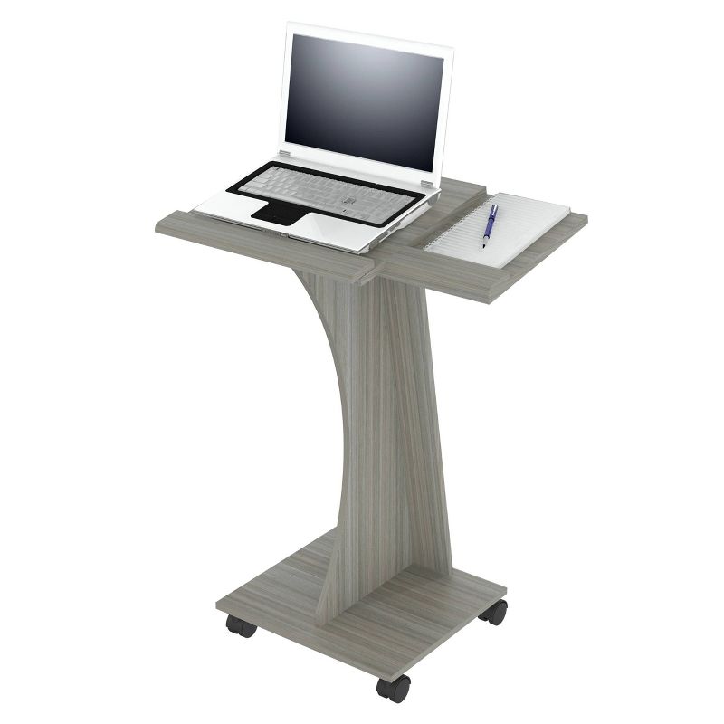 Rolling Laptop Cart Gray - Inval