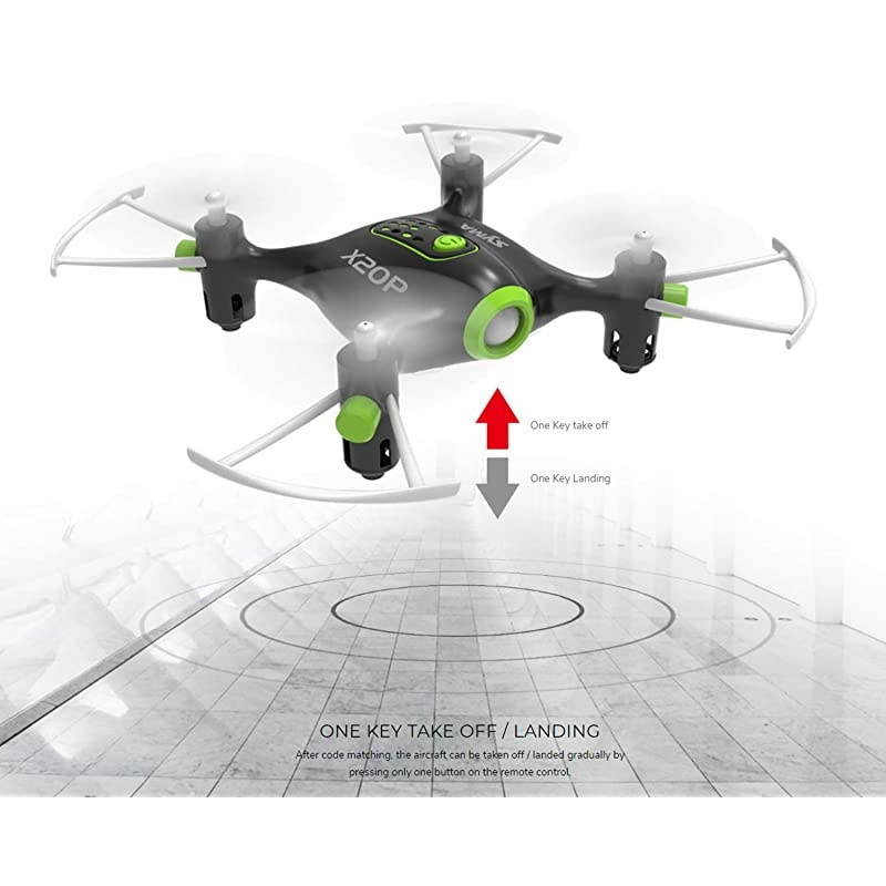 Mini Pocket Drone X20P RC Quadcopter Altitude Hold Headless Micro Helicopter LED Remote Control Quad Copter, Black