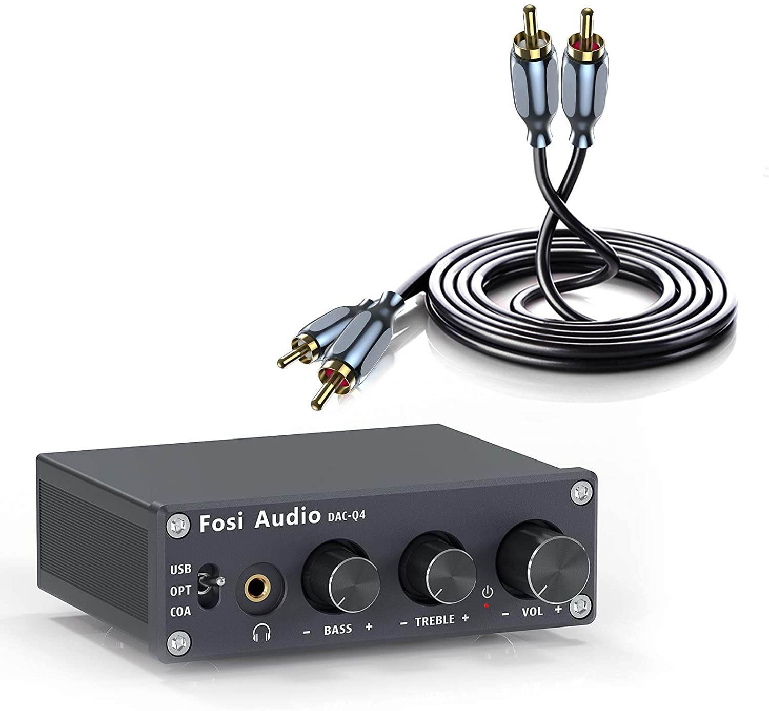 Fosi Audio Bluetooth Antenna - Male Plug 6dBi 2.4GHz Single Band WiFi Antenna+DAC-Q4 Bundle with RCA Cable