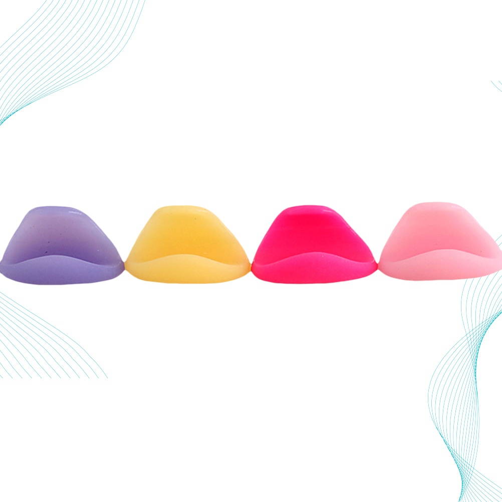 4pcs Flute Thumb Rest Cushion Finger Protector Finger Cover for Wind Instrument Parts CF50 (Random Color)