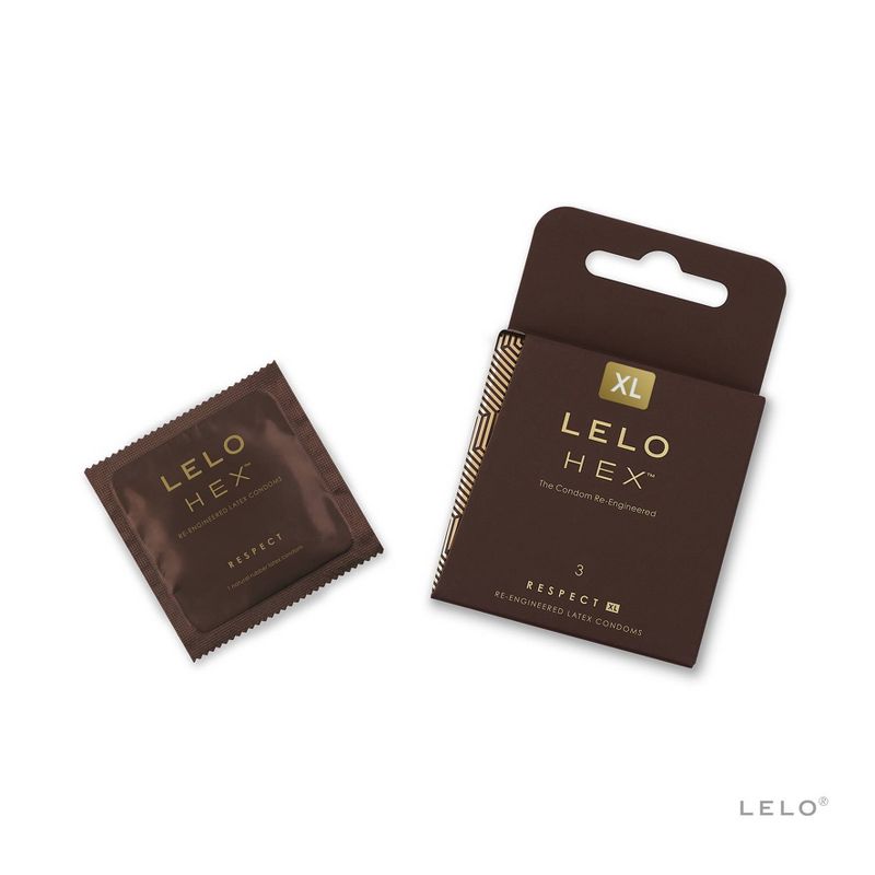 LELO HEX Respect Ultra Thin Condoms XL - 3pk