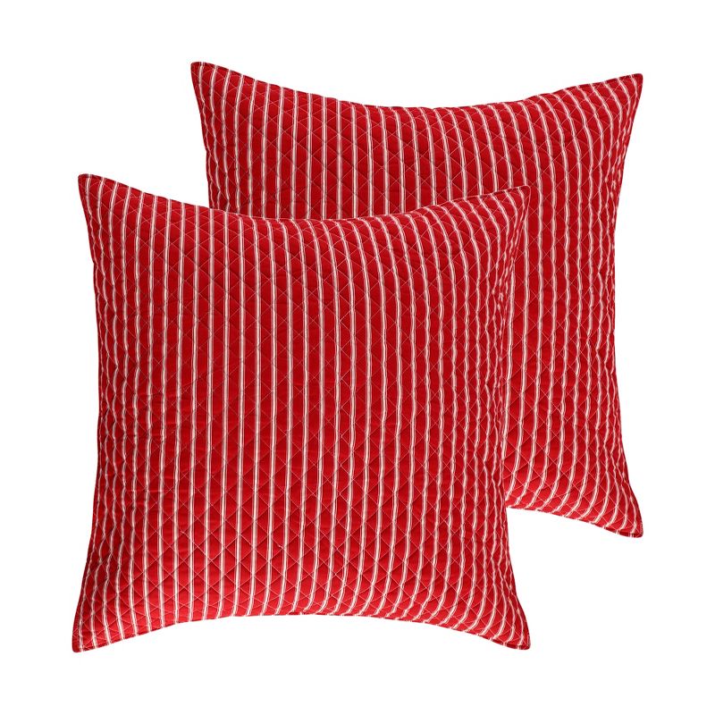 Santa Claus Lane Holiday Euro Sham Set of 2 Red - Levtex Home