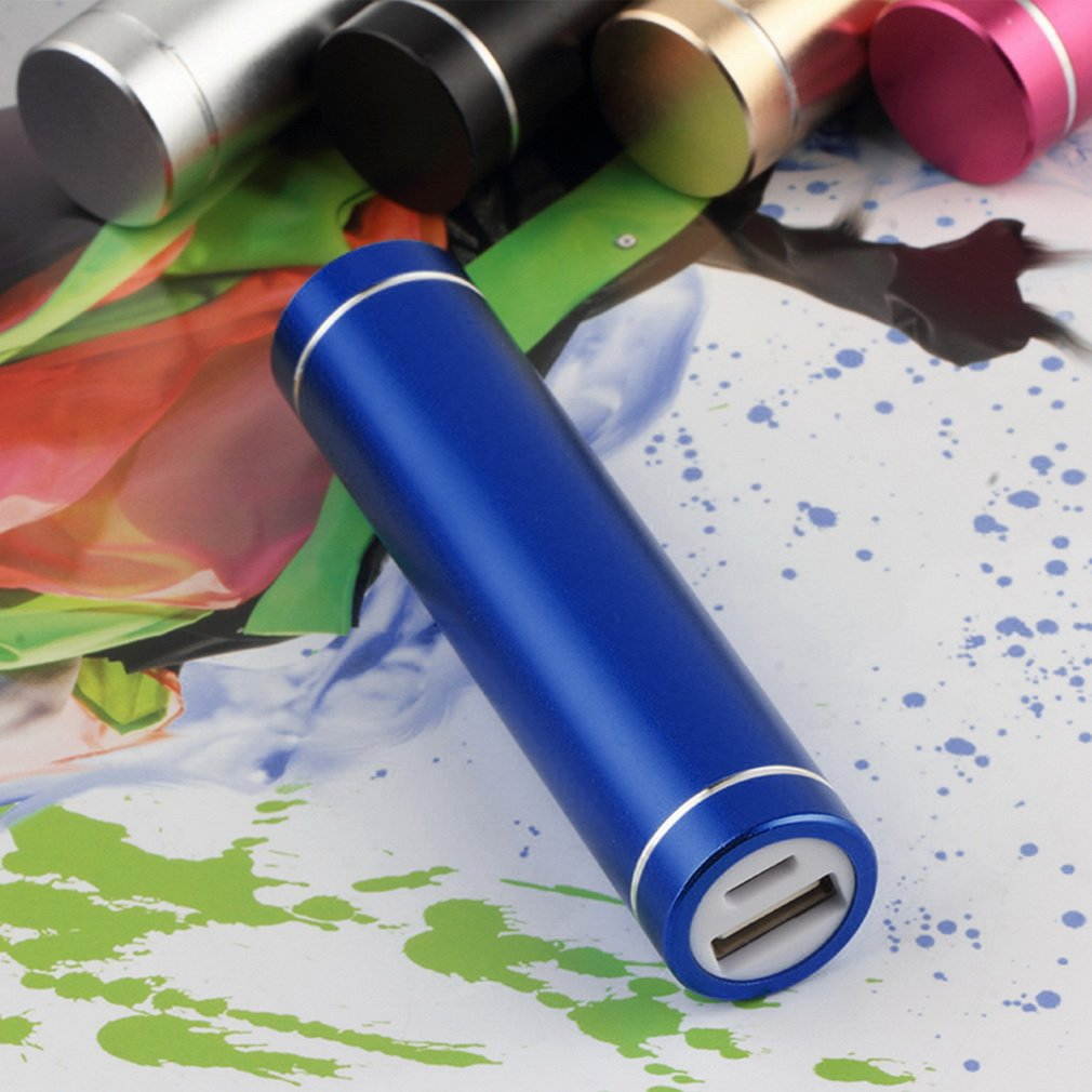 Portable Fashion Multicolor Hard Universal USB 5V 1A Mobile Power Bank Charger Pack 18650 Battery Case Box External Kit Case