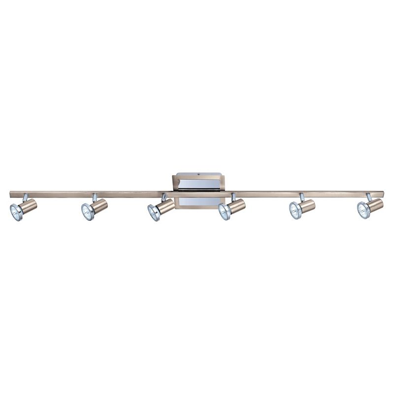 Rotello - 6 Ceiling Track Light 45.5" Long Matte Nickel & Chrome - Eglo
