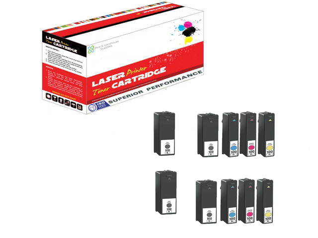 OWS&reg; Compatible Ink Cartridge for Lexmark 10PK 4X 14N1068 + 2X 14N1069 14N1070 14N1071 Black Magenta Cyan Yellow Compatible Ink Cartridge S300 S301