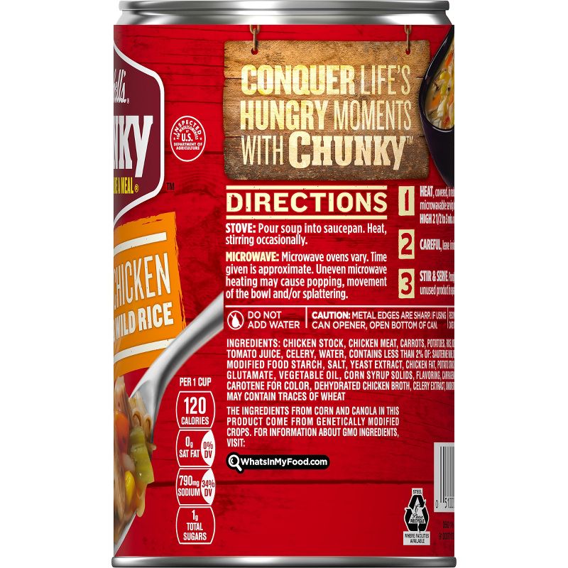 Campbell's Chunky Savory Chicken with White & Wild Rice Soup 18.8oz