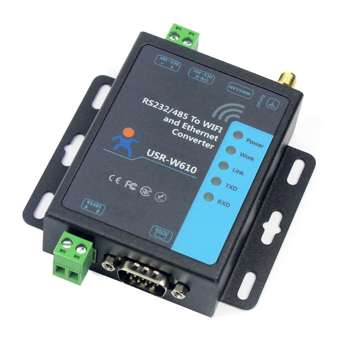 USR-WIFI232-602 V2 RS232 WIFI converters RS232 to Wireless 802.11 b/g/n Converters with Router Function