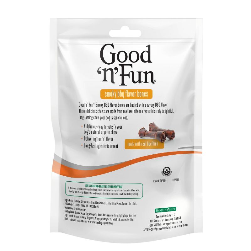Good 'n' Fun BBQ Bone Rawhide Dog Treats - 3ct